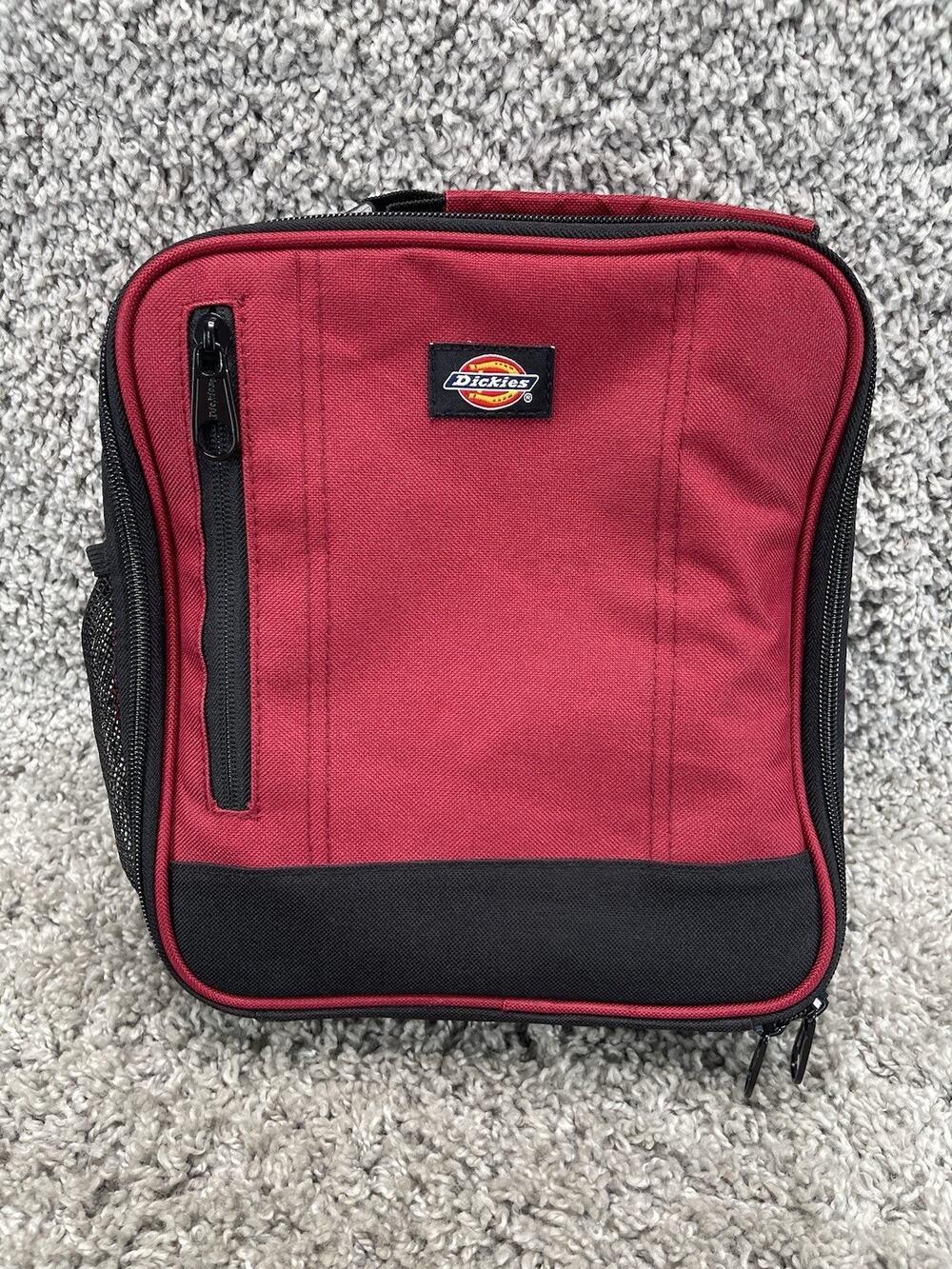 Dickies Kids Insulated Lunch Bag for School Thermal Reusable Box Red Black